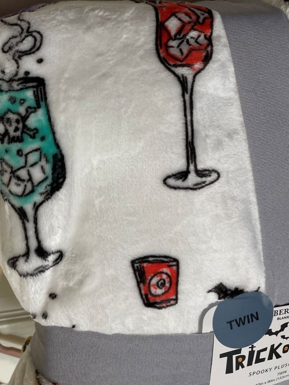 Berkshire Spooky Cocktails Plush Blanket - Picture 4 of 4